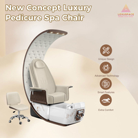 Chaise de spa de pédicure de luxe Conception unique de dôme Aucune plomberie requise Lumières utilitaires LED intégrées pour salons de manucure Commercial