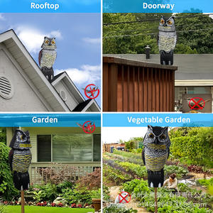 Hibou solaire lumineux et <span class=keywords><strong>sonore</strong></span> - 360 °   Épouvantail rotatif pour <span class=keywords><strong>oiseaux</strong></span> - Product Image 3