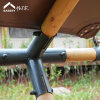 Tente de camping de luxe haut de gamme en toile, quatre saisons, avec isolation thermique, imperméable, monocouche