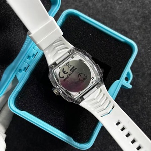 Men's Sport Digital Quartz <b>Watch</b> Tonneau Case Water Resistant LED <b>Electronic</b> Stop <b>Watch</b> Silicone Band Wholesale - Product Image 6