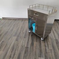 Carrito Médico Profesional Moderno de Acero Inoxidable, Gabinete para Medicamentos, Mueble de Hospital, Carrito de Enfermería con Cerradura
