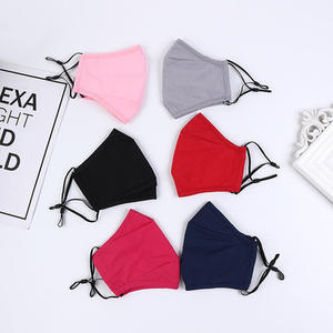 2022 Produsen Anti Debu Dapat Dicuci Mode Penutup Wajah Katun Penyesuaian Tahan Debu Pita Telinga Logo Kustom Polos Melindungi Masker - Product Image 6