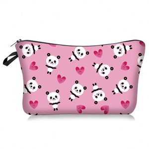Bolsas de Lápices de PVC con Diseño de Panda, Lindas y Personalizadas, Bolsa de Cosméticos Portátil, Bolsa de Viaje para Maquillaje, Bolsa de Almacenamiento de Archivos con Cierre de Cremallera - Product Image 1