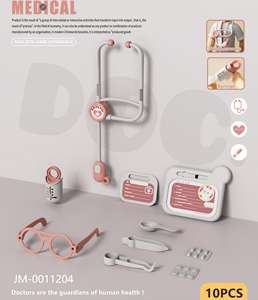 Coffret de jeu de rôle médical pour enfants, médecin et infirmière, hôpital, médicaments, jeu d'imitation, jouet en plastique avec son et lumière, stéthoscope, fonctionne sur piles - Product Image 2