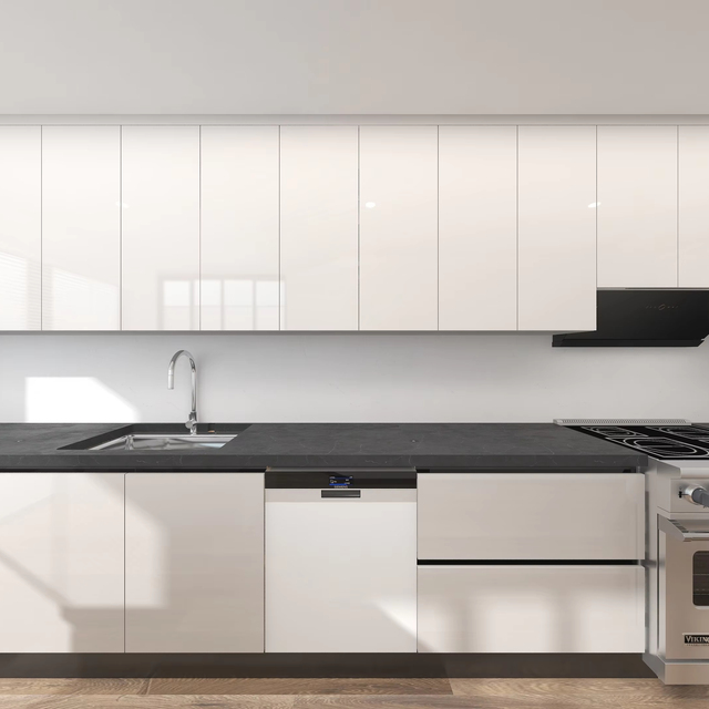 High Glossy White Kitchen Cabinet Design Set of Kitchen Cabinet Furniture