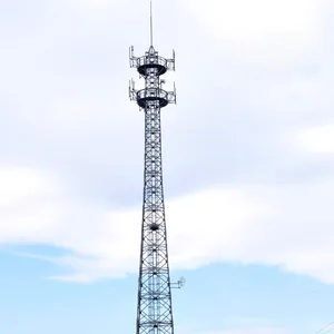 60m Telecom Tower 60m 4 Leg Self Supported Steel Galvanized Telecom Tower