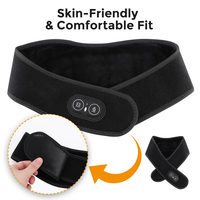 Kabelloses Rotlichttherapie-Pad für den Nacken mit Wärme und Vibration, Kristallvelours Schwarz, 6-Stufen-Temperaturregelung, 660nm 850nm Massage