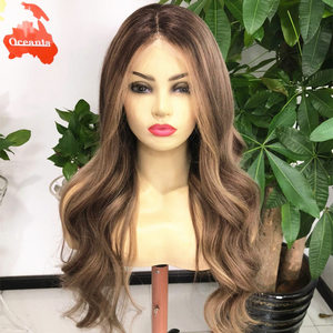 Parrucche Frontali in Pizzo 13x4 Marroni con Luci Bionde, 100% Capelli Umani, Parrucca Frontale in Pizzo - Product Image 2