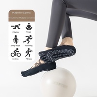 Chaussettes de yoga sportives absorbant la transpiration, antidérapantes, avec lacets - Chaussettes courtes professionnelles de Pilates à cinq doigts, vente en gros