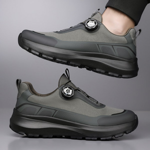 Zapatos Deportivos Casuales para Hombre con Cordones, Color Negro Sólido, Suela Suave, Resistentes al Desgaste, Zapatos de Viaje - Product Image 2