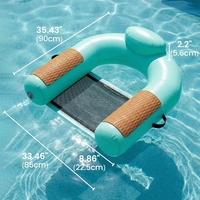Chaise Longue Gonflable en PVC pour Piscine, Fauteuil Flottant Robuste pour Adultes, Hamac Aquatique Gonflable pour Piscine, Lac, Plage