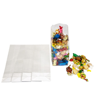 Sac en cellophane transparent EKA, Bopp, rond, carré, fond plat, emballage, pochette à fond plat, sac à fond bloc