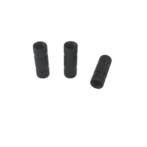 Tuercas moleteadas personalizadas con orificio pasante M4 M6 M8 M10 M12, cabeza redonda métrica, de acero al carbono moldeado por inyección, ennegrecidas, antiaflojamiento - Product Image 4