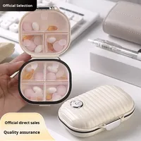 Boîte à pilules compacte pratique en silicone électroplaqué PP, étanche, pour 7 jours, idéale pour la maison, les voyages et l'usage quotidien