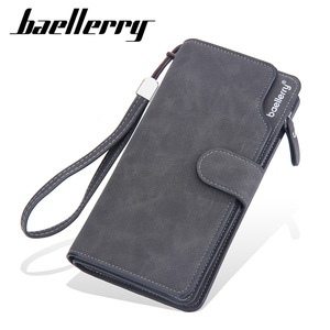 Baellerry Men's Clutch <b>Bag</b> 7 Inch Large Capacity Zipper Wallet Business Handbag Solid Color Anti Theft Design - Product Image 1