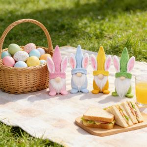 New Decorations Spring Standing Rabbit Plush <b>Dolls</b>, Faceless Gnome Ornaments, Easter & Christmas Home Party Supplies - Product Image 4