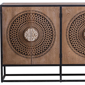 Miroir Moderne Italien Japonais en <span class=keywords><strong>Bois</strong></span> Massif <span class=keywords><strong>Noir</strong></span> <span class=keywords><strong>et</strong></span> Rotin Mango Console <span class=keywords><strong>Buffet</strong></span> Vintage en Chêne Blanc Grand <span class=keywords><strong>Buffet</strong></span> Armoire - Product Image 4