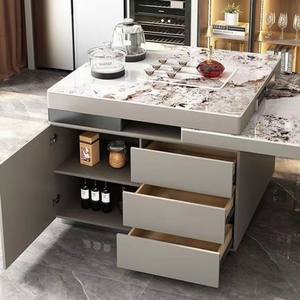 2024 shengjiang מותאם אמריקאי בסגנון מודרני מטבח אי מבריק גבוה לסיים מכירת ארונות מטבח ביתיים - Product Image 3