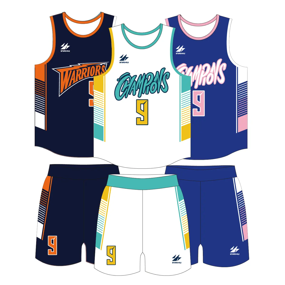 Custom Design Atmungsaktive Sport bekleidung Custom Sublimation Reversible Basketball Jersey Set Basketball Uniform