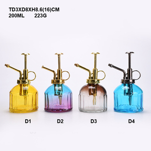 Usine Nouveau Design 200ml 400ml Bleu/vert/jaune/rouge Couleur Eau Pulvérisation Pot En Verre Arrosoir avec Verser pour Jardin - Product Image 6