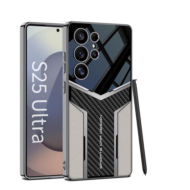 Case for Samsung Galaxy S25 Ultra 5G GKK Plating TPU + Leather Future Full Coverage Phone Case, Without Pen