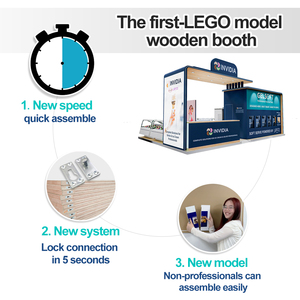 ตู้แสดงสินค้าแบบนำกลับมาใช้ใหม่ได้สำหรับงานอาหารและไอศกรีมงานออกแบบ20x20ft ได้ตามที่ต้องการ - Product Image 4