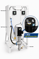 Cabine de sablage industriel humide BY-9080-W avec système de dégraissage, équipement de rodage liquide, sablage à boue robuste