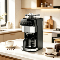 Cafetera de Goteo Compacta Anbolife con Pantalla Táctil y Molinillo, Programable 24 Horas, Control por Microcomputadora, Fabricación OEM