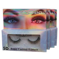 Emballage de cils personnalisé d'approvisionnement d'usine estampage à chaud papier de verre personnalisé boîte en plastique PVC fenêtre matériaux recyclés éponge
