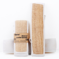 Brosse de bain exfoliante Loofah double face naturelle en gros Éponge de douche Sangle double face double face pour bain corporel