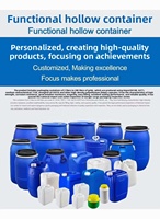 Fût en plastique recyclable bleu de qualité alimentaire HDPE de 200 litres à ouverture supérieure, 55 gallons, avec cerclage en fer pour le lait