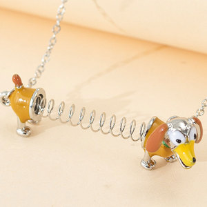 Collar con Colgante de Perro de Dibujos Animados, Aleación de Zinc, Joyería Unisex, Cadena para Regalo - Product Image 4