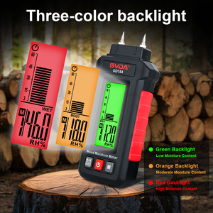 GVDA Humidimètre numérique pour le bois Testeur d'humidité du bois à deux broches jusqu'à 99% pour le bois de chauffage, les matériaux de construction Détecteur d'humidité - Product Image 4