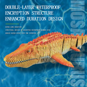 Nuovi Giocattoli RC Dinosauro Telecomandato Mosasaurus, Giocattoli Subacquei Simulati, Barca RC con Luci e Spruzzo d'Acqua per Piscina - Product Image 3