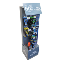 Magasin de gros, plancher ondulé pop-up plv, produit cosmétique, étagère à papier, présentoir de maquillage, carton pour les magasins de détail en carton