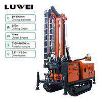 Foreuse hydraulique diesel sur chenilles pour puits d'eau, machine de forage de puits pour l'approvisionnement en eau des terres agricoles et les puits d'eau potable
