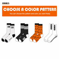 Chaussettes de Noël en tricot à motif animalier, rouges, épaisses et chaudes, chaussettes d'hiver épaisses, personnalisation possible