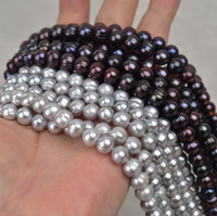 Perles d'eau douce naturelles semi-rondes 2-10mm, surface propre, matériau pour chaîne de pull, semi-finies, en vrac, pour bijoux féminins