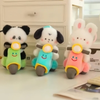Porte-clés en peluche animal super mignon de 15 cm, rembourrage en coton PP, personnalisable (chien, lapin, panda), vente en gros