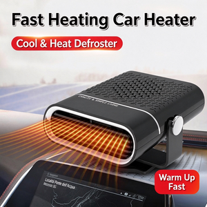 Chauffage de voiture portable 12V 24V, chauffage rapide, mode double (chauffage et refroidissement), dégivreur et désembueur de pare-brise, rotatif à 360° pour voiture, camion, SUV, hiver - Product Image 2