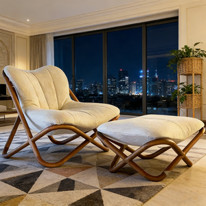 <span class=keywords><strong>Fauteuil</strong></span> lounge avec repose-pieds, <span class=keywords><strong>fauteuil</strong></span> moderne, canapé papillon vintage français, meubles de salon - Product Image 4