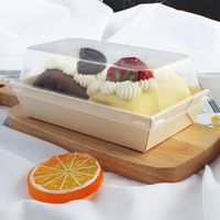 Boîte-cadeau en bois personnalisable pour les fêtes de mariage de nouilles à sushi-Emballage alimentaire à emporter avec fenêtre transparente pour bonbons pour biscuits Plus