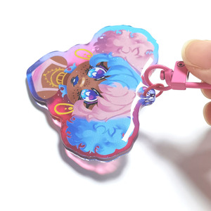 <b>Clear</b> Acrylic Keychain Custom Epoxy <b>Resin</b> Glitter Anime Acrylic Charms Keychain - Product Image 5
