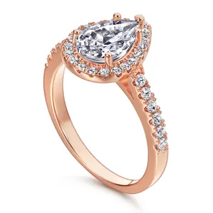 Ringe Original Design 925 Sterling Silber Schmuck Lavendel CZ Stein Frauen Versprechen Ehering Ringe für Paare