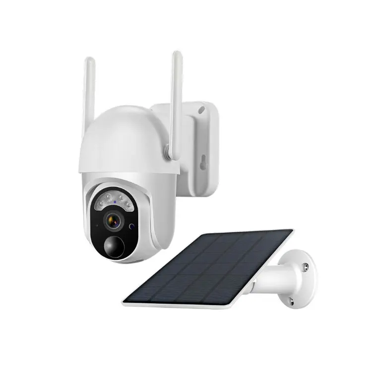 Беспроводное Wi-Fi соединение солнечная панель 1080P CCTV IP-камеры безопасности с полноцветным ночным видением и датчиком движения PIR