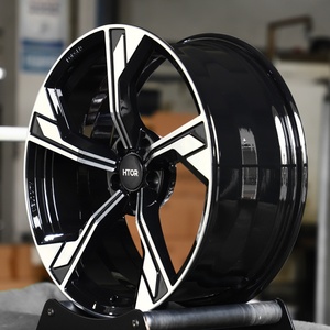 HTOR Jantes de luxe personnalisées à 5 rayons de 16 à 24 pouces Jantes 5x112 à face polie Jantes de voiture forgées noires pour A4 <span class=keywords><strong>A6</strong></span> Q3 Q5 - Product Image 3