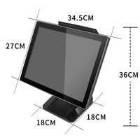 Terminal de point de vente LICON à écran tactile capacitif, lecteur de cartes, système POS Windows, caisse enregistreuse intégrée, processeur I3, prix direct usine