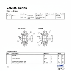 Válvula de control mecánico neumática SMC modelo - Product Image 1