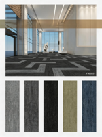 Dalles de moquette commerciales modernes pour bureaux 25x100cm, en nylon bouclé, résistantes aux taches, pour hôtels, avec support PVC, vente en gros directe usine