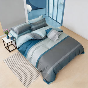 Parure de lit trois pièces moderne et simple en pur coton 200 fils, housse de couette, écologique, respirante, épaissie, pour dortoir, cadeau pour la maison - Product Image 2